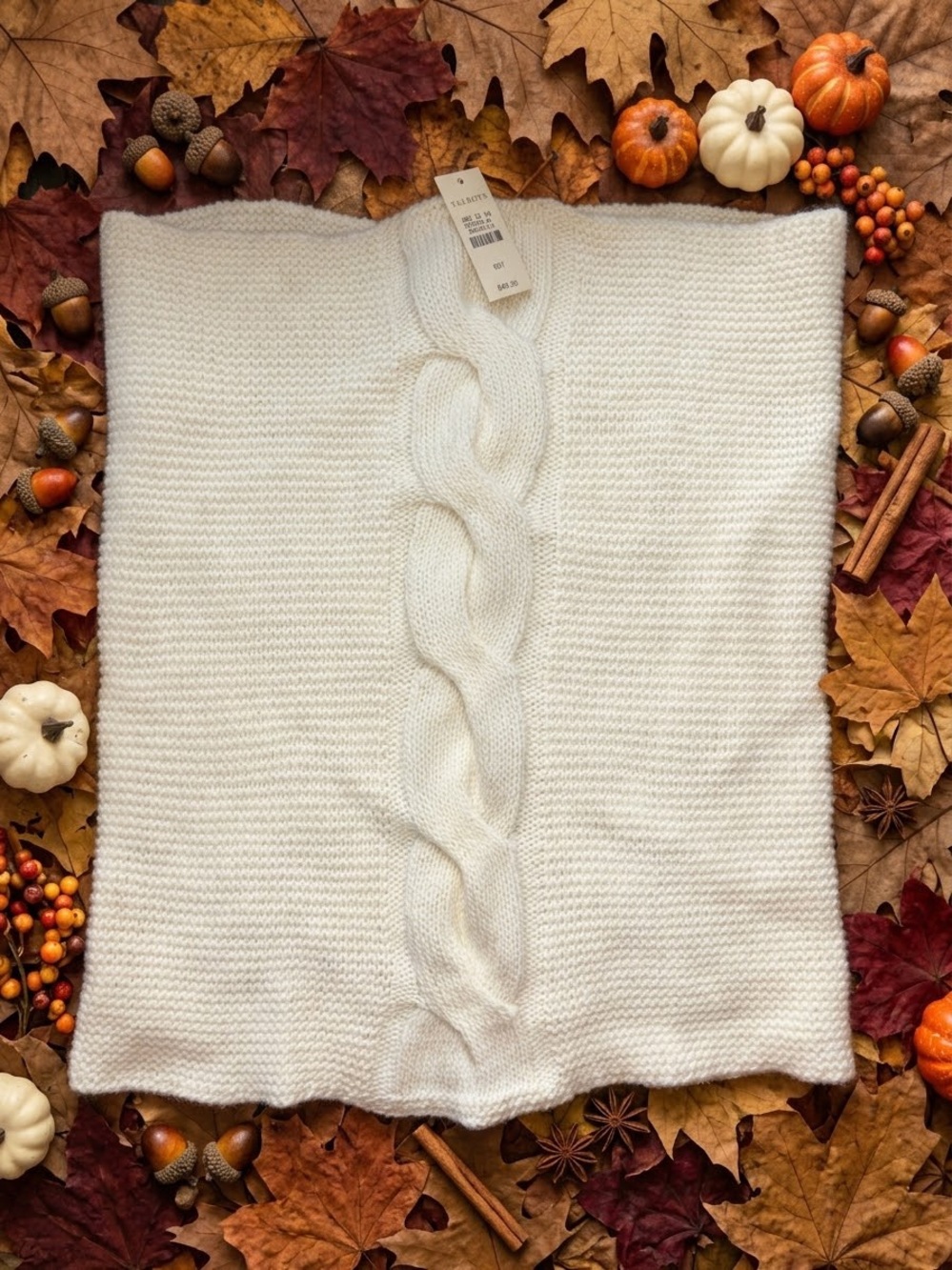 Cozy Cable-Knit White Women's Sweater